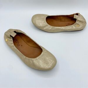 Amada Gold Bellisima Ballet Flat Size 8